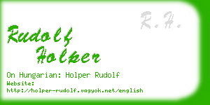 rudolf holper business card
